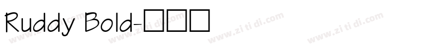 Ruddy Bold字体转换